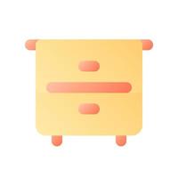 Nightstand pixel perfect flat gradient color ui icon. Bedroom arrangement. Piece of furniture. Simple filled pictogram. GUI, UX design for mobile application. Vector isolated RGB illustration