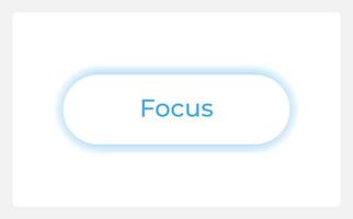 Focused button state UI element template. Editable isolated vector dashboard component. Flat user interface. Visual data presentation. Web design widget for mobile application with light theme