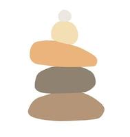 piedras de equilibrio para spa. concepto zen de concentración. ilustración sencilla vector