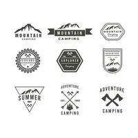 Set Mountain Logos vector