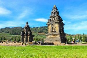 Local tourists visit Arjuna temple complex at Dieng Plateau after the covid 19 emergency response period photo