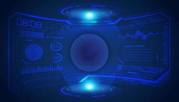 Modern HUD Technology Screen Background vector