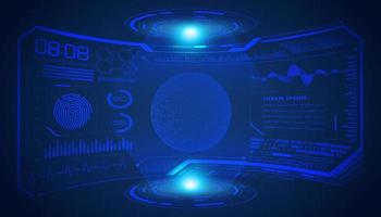 Modern HUD Technology Screen Background vector