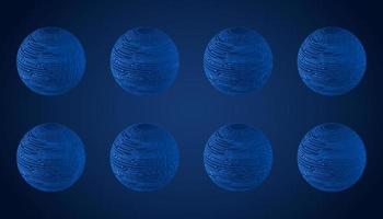 Modern Technology Globe set vector