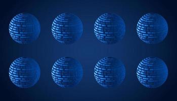 Modern Technology Globe set vector