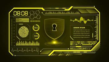 Modern HUD Technology Screen Background with padlock vector