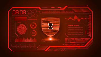 Modern HUD Technology Screen Background with padlock vector