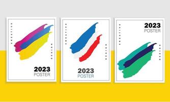 archivo de vector de diseño de plantilla creativa para cartel de 2023