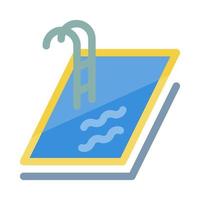 Flat illustration on a theme swimming pool vector