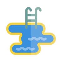 Flat illustration on a theme swimming pool vector