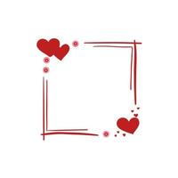 Vector frame with hearts