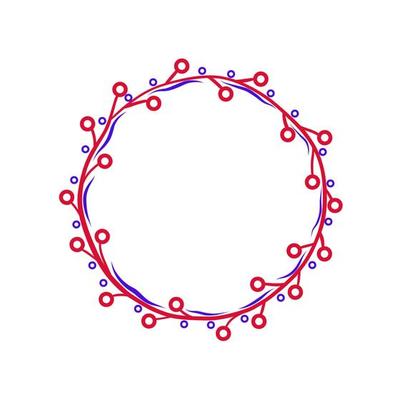 Vector frame with hearts