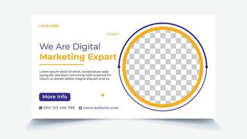 banner web de marketing digital vector