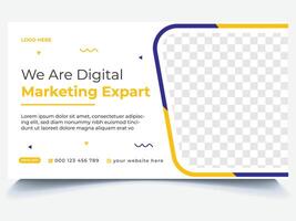 Digital Marketing Web Banner Design vector