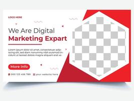 Digital Marketing Web Banner Design vector