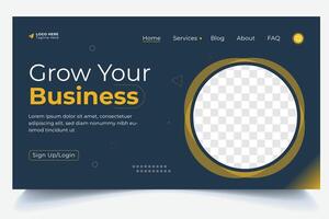 Business Landing Page Template Design vector