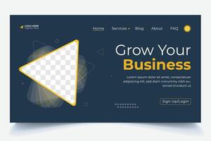 Business Landing Page Template Design vector