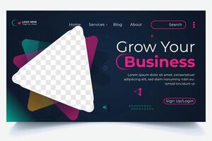 Business Landing Page Template Design vector