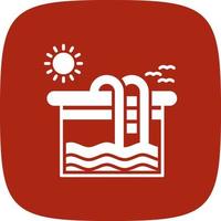 Swimming Pool Creative Icon Design vector