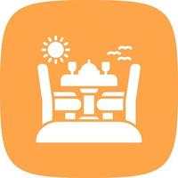 Dining Table Creative Icon Design vector