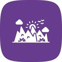 diseño de icono creativo de montaña vector