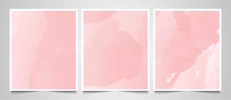 Hand painted abstract watercolor background, watercolor template invitation card collection. vector