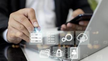 document management concept, online documentation database photo