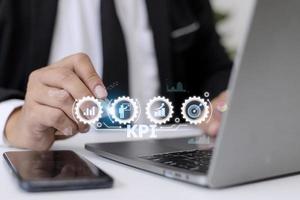 KPI Key Performance Indicator Business Internet Technology Concept. photo