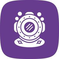 Diving Helmet Creative Icon Design vector