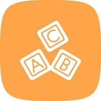 diseño de icono creativo de bloque abc vector