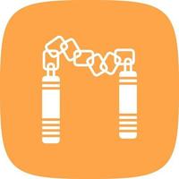 Nunchaku Creative Icon Design vector