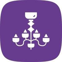 Chandelier Creative Icon Design vector