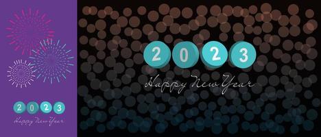 Fondo de feliz año nuevo 2023. diseño moderno y moderno con un concepto de estilo minimalista y limpio. vector