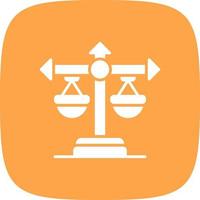 Balance Scale Creative Icon Design vector