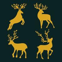 Vector illustration of Deer Silhouettes