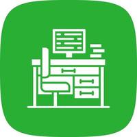 Office Desk Creative Icon Design vector