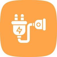 Extension Cord Creative Icon Design vector