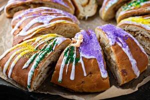 pastel de rey para mardi gras foto