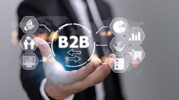 concepto de marketing de tecnología de comercio de empresa de negocios b2b. foto