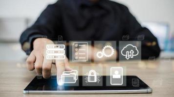 document management concept, online documentation database photo