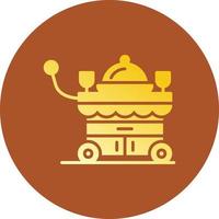 Food Cart Creative Icon Design vector