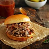 Pulled pork sandwich photo