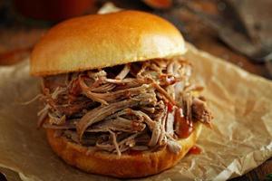 Pulled pork sandwich photo