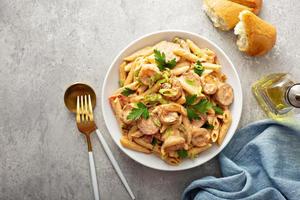 Cajun shrimp and sausage pasta photo