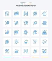 Creative Usa 25 Blue icon pack  Such As bag. star. usa. police. day vector