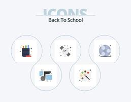 volver a la escuela flat icon pack 5 diseño de iconos. fútbol. educación. escuela. reloj de mano. De vuelta a la escuela vector