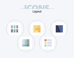 Layout Flat Icon Pack 5 Icon Design. interface. collage. editing. section. golden vector