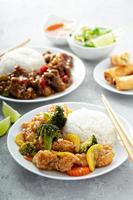 Sweet and sour chicken with vegetables photo