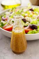 Homemade vinaigrette salad dressing photo