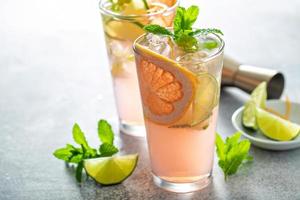 Grapefruit and lime mojito cocktail photo